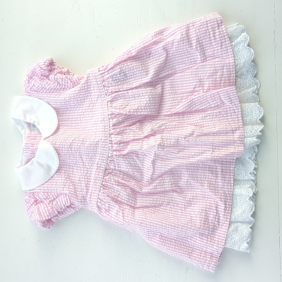 Ralph Lauren | Pink White Striped Special Occasion Summer Dress 6m EUC - Picture 2 of 7